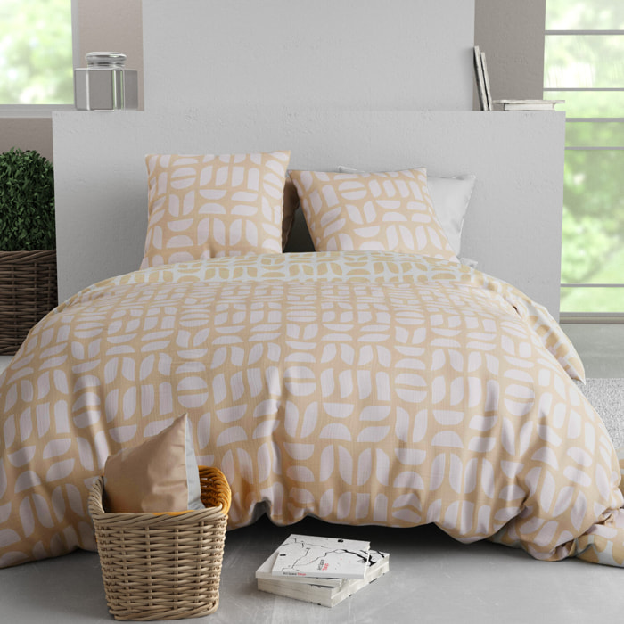 Parure housse de couette 3pcs polycoton romy