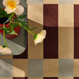 RIVIERA - Tapis intérieur/extérieur à motif carreaux bleu