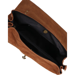 Borsa a mano da donna Made in Italy - Modello Zelia Elite - Pelle scamosciata - 37.0 x 22.0 x 15.0 cm