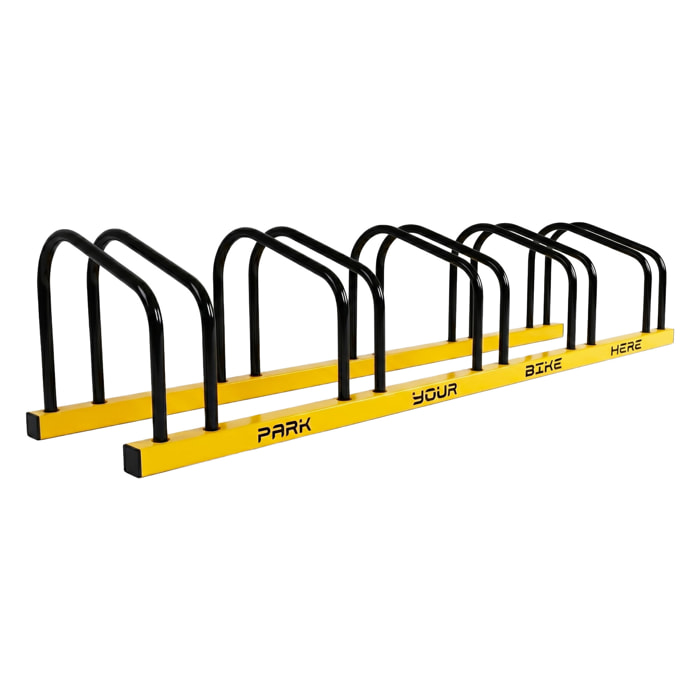 Rastrelliera Cavalletto Fermabici Modulare 5 in 1 in Acciaio Antiruggine