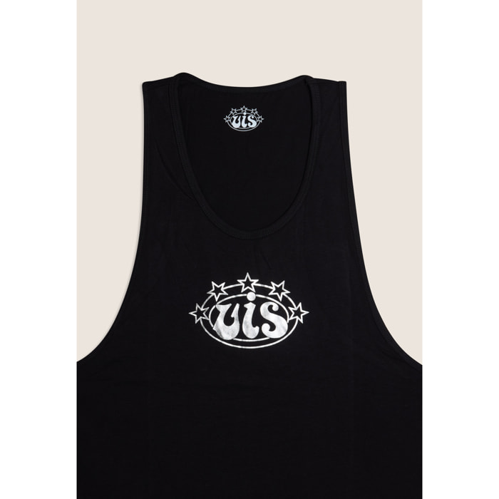 Canotta Donna Regular in Cotone con Logo VIS Argento