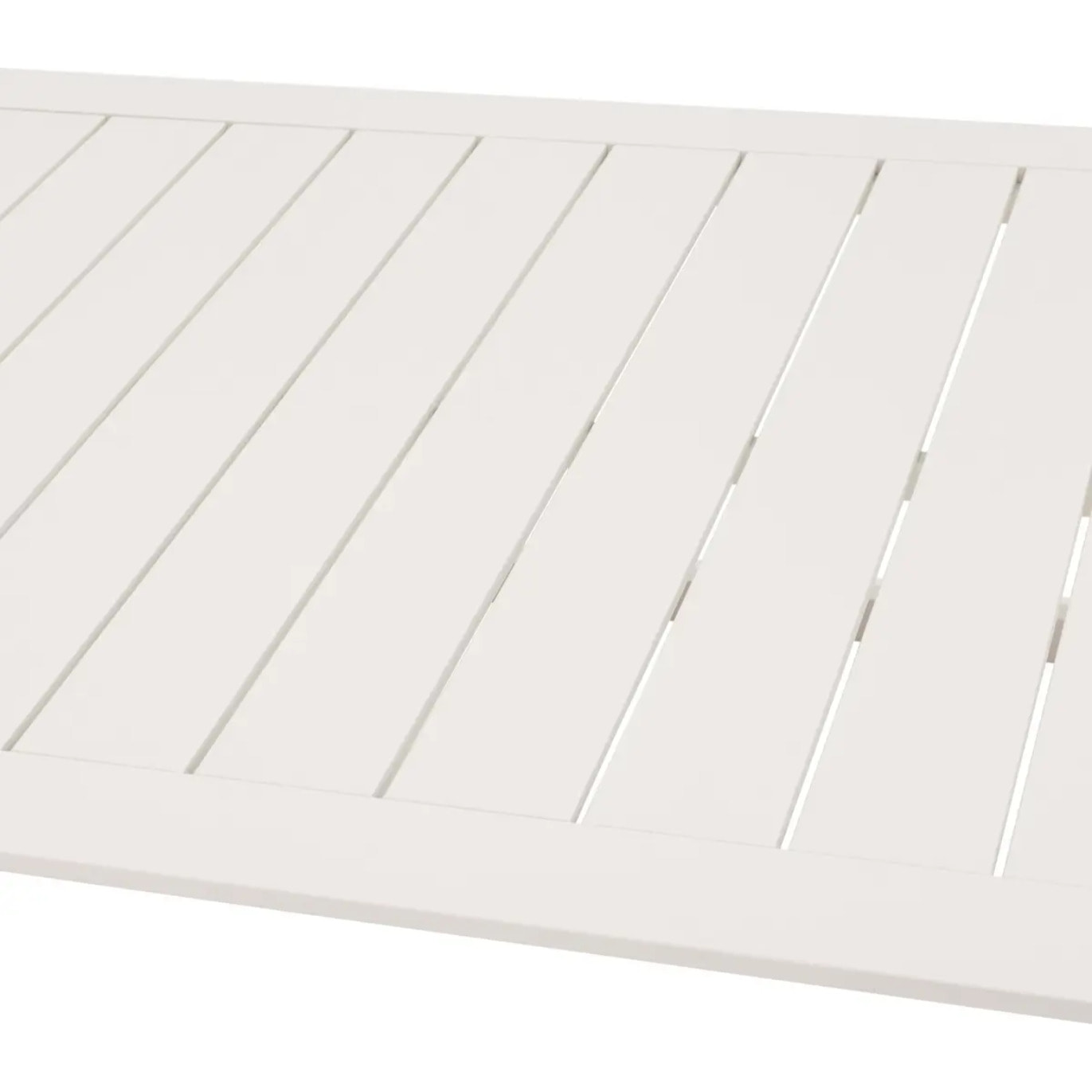 Table basse de jardin carrée "Allure" avoine 97 x 97 x 37cm en aluminium