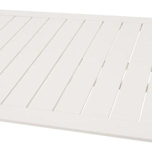 Table basse de jardin carrée "Allure" avoine 97 x 97 x 37cm en aluminium