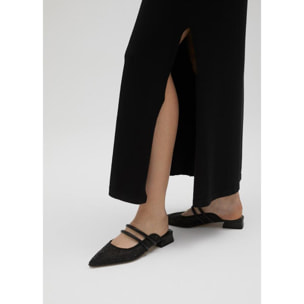 Scarpa slingback realizzata in mesh con strass