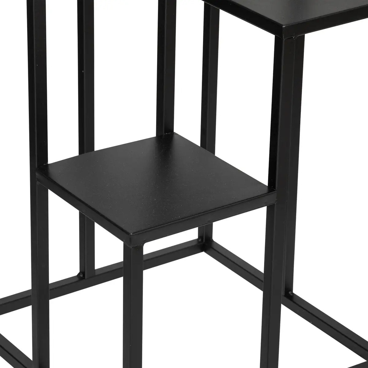 Porte-plante métal noir H86,5cm