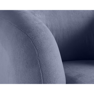 Ernee - fauteuil cocon - en velours - Bleu