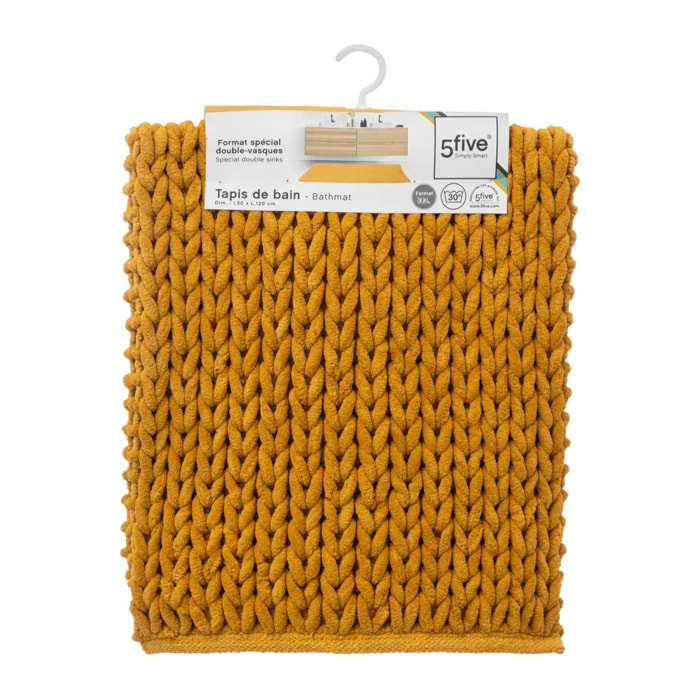 Tapis de bain 50x120cm "Colorama" jaune moutarde