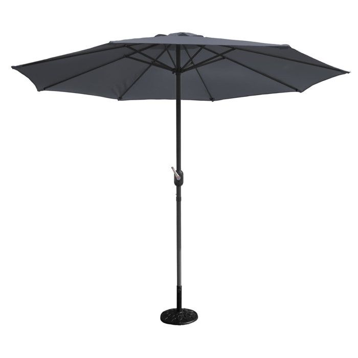 Parasol droit Ø 2,7 m gris BISAG