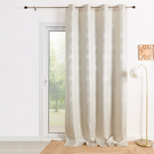 Rideau jacquard motif écailles - Ecru