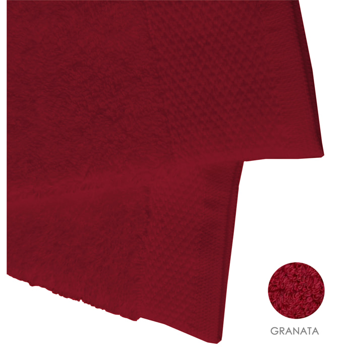 Set asciugamano ospite 3 pezzi granata
