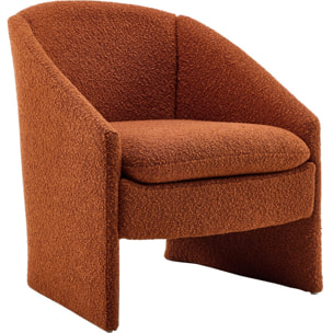 fauteuil arrondi en tissu bouclé - AMI