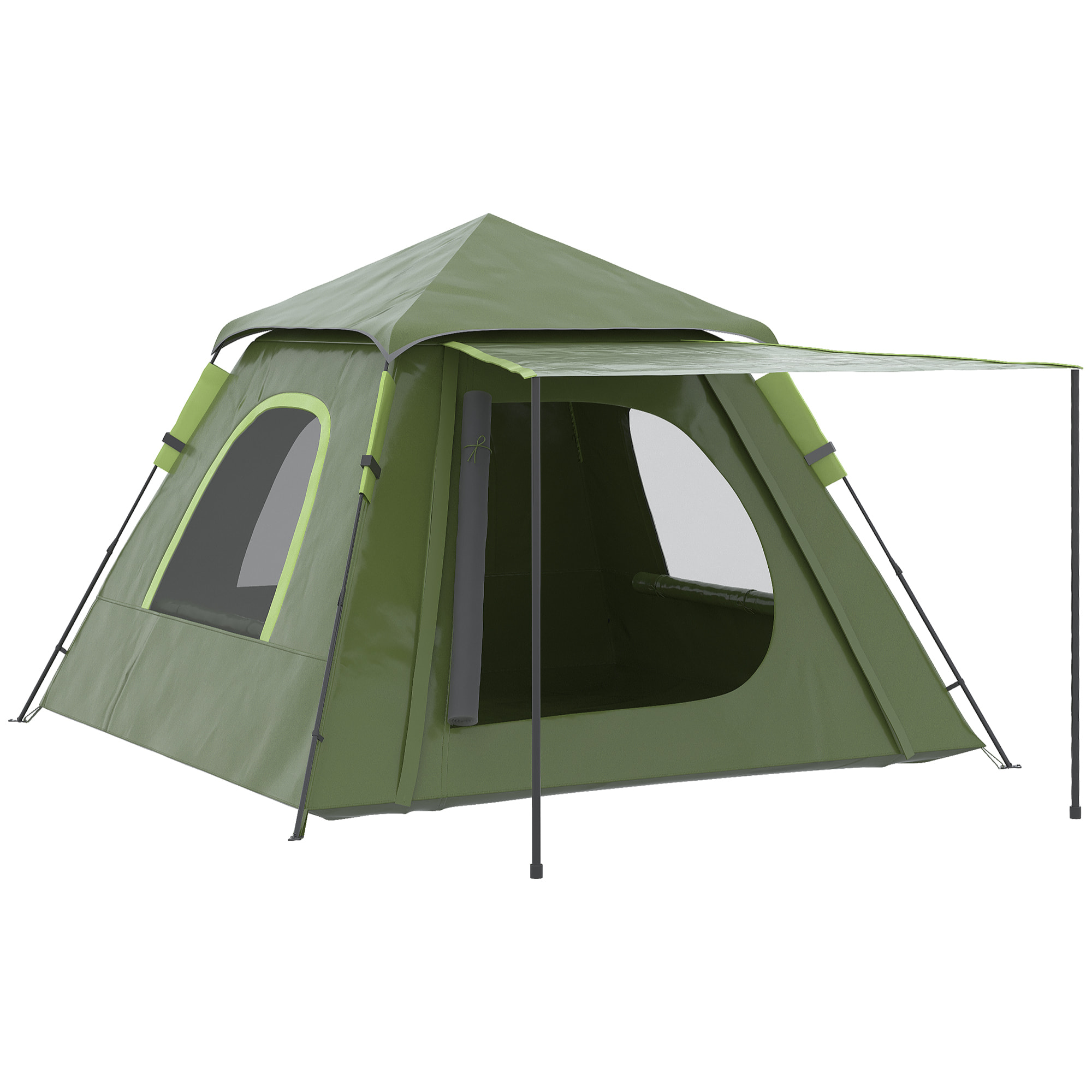 Tienda de Campaña Pop up para 2-3 Personas Tienda Camping Instantánea Impermeable PU2000 mm Protección UV50+ con Bolsa de Trasporte 210x210x150 cm Verde