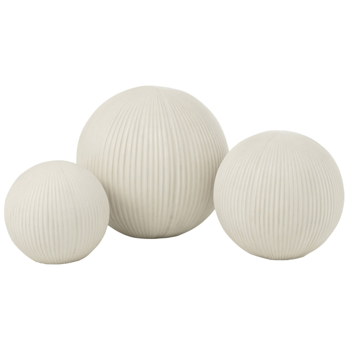 J-Line Balle Deco Argile Blanc Large