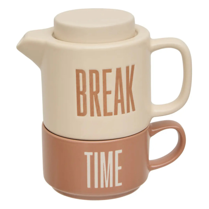Théière Break Time 450ml beige