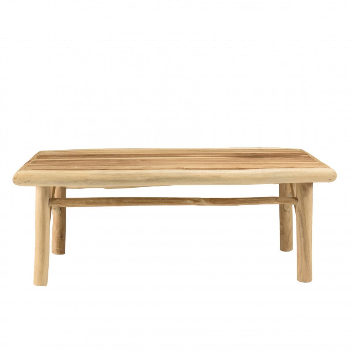 WILL - Table basse rectangulaire MADURA en branches de teck naturel