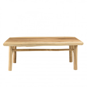 WILL - Table basse rectangulaire MADURA en branches de teck naturel