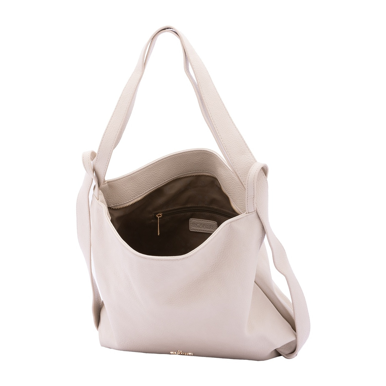 Borsa a spalla da donna - Modello False - Ecopelle e poliestere - 40.0 x 33.0 x 11.0 cm