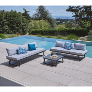 Lot de 2 coussins extérieur - 50x30x15 - ECLYPSE MER