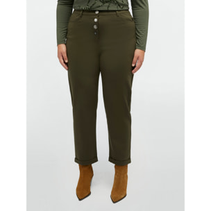 Fiorella Rubino - Pantalones rectos de viscosa LENZING™ ECOVERO™ - Verde militare