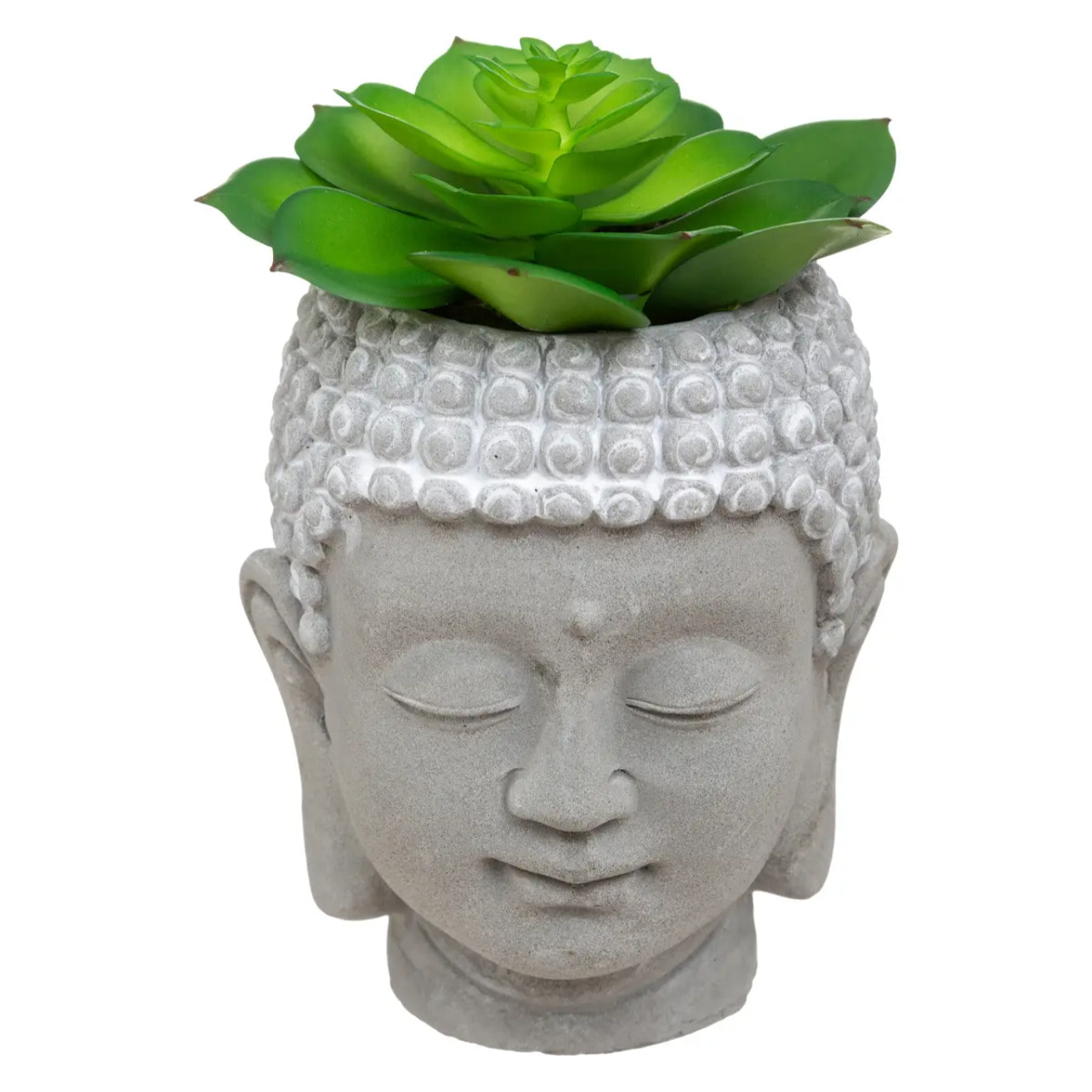 Plante artificielle "Bouddha" - pot en ciment - H12 - 5 cm