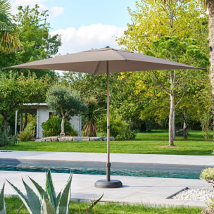 Parasol droit carré inclinable Soya 2,5x2,5m café
