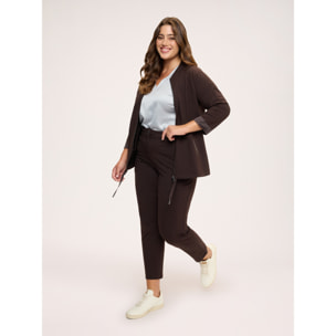 Fiorella Rubino - Pantaloni Balloon in felpa di cotone - Marrone