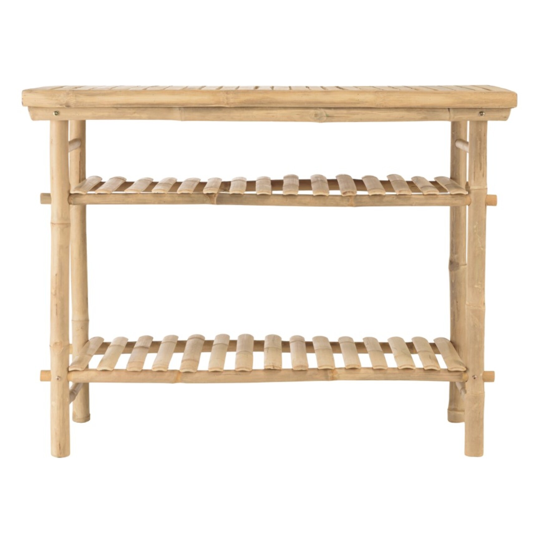 VITAL - Console en bambou avec 2 étagères 100x40cm