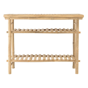 VITAL - Console en bambou avec 2 étagères 100x40cm