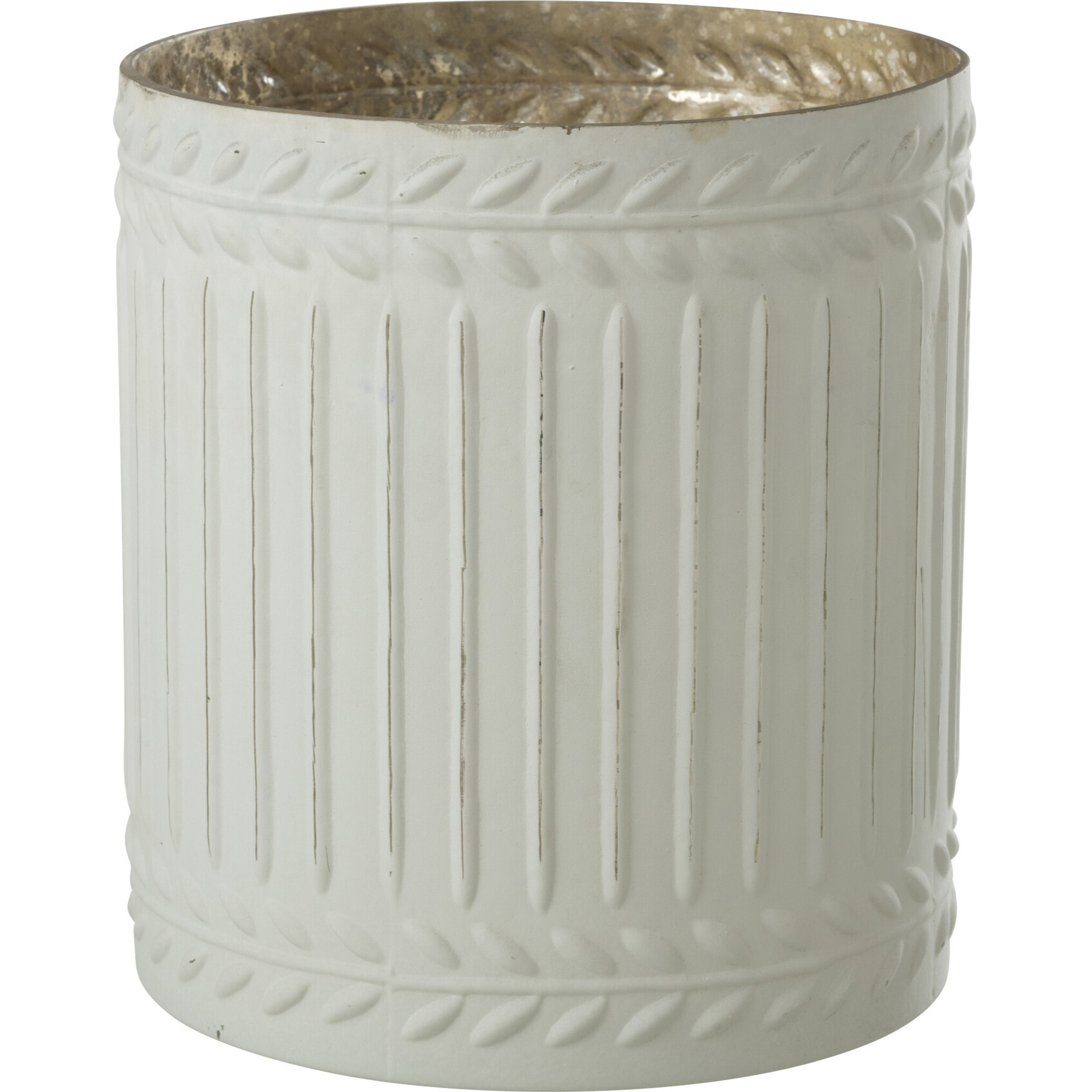 J-Line bougeoir Ezy - verre - blanc - extra large