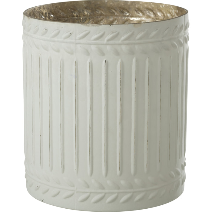 J-Line bougeoir Ezy - verre - blanc - extra large