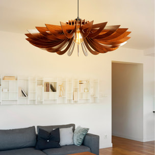 Lámpara de techo 50 cm. nogal, tipo e 27 max 45 - 60 w