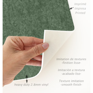 Alfombra de vinilo Nebulosa verde 160x240 cm -PVC antideslizante, vinilica para cocina o salón, lavable, estilo abstracto