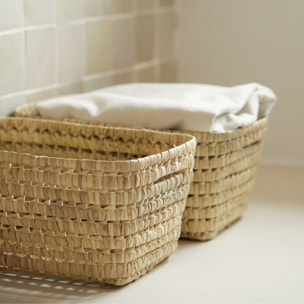 Panier de rangement rectangle Palm - Naturel