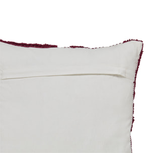 Cojín 50 x 50 cm algodón tufté morado