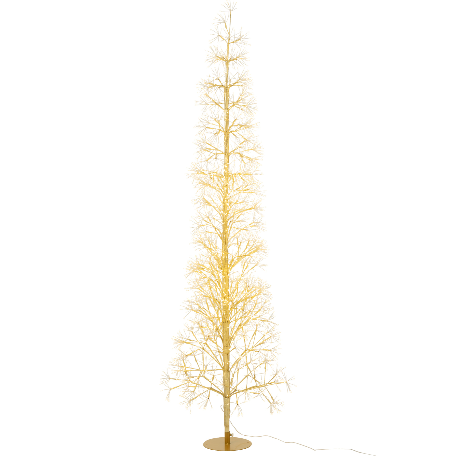 J-Line décoration Arbre - blanc chaud - acier - or - large - LED