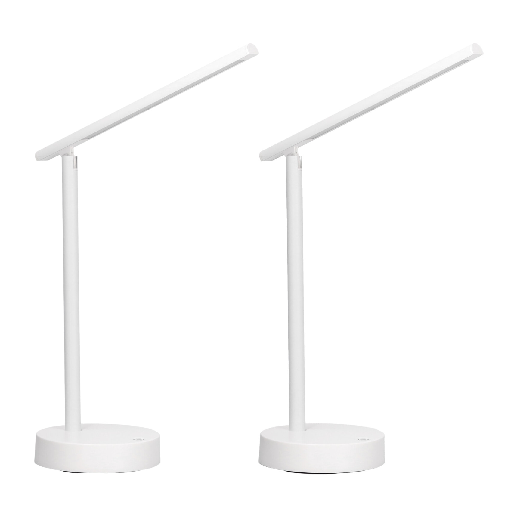 Forlight ARCHIE (2uds) Lámpara Flexo de Escritorio LED con Batería Intensidad Regulable con Luz Neutra. Flexo Aluminio Blanco
