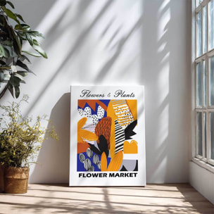 Tableau Flower Market fleurs abstraites design Toile imprimée