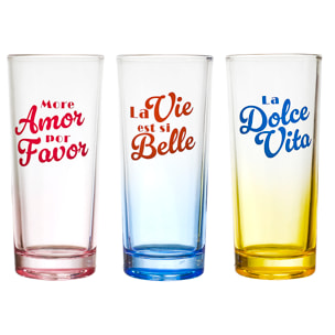 Verre Colore Dolce Vita X3 22cl