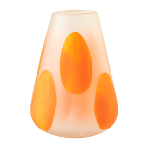 J-Line Photophore Pois - verre - orange foncé/transparent - small