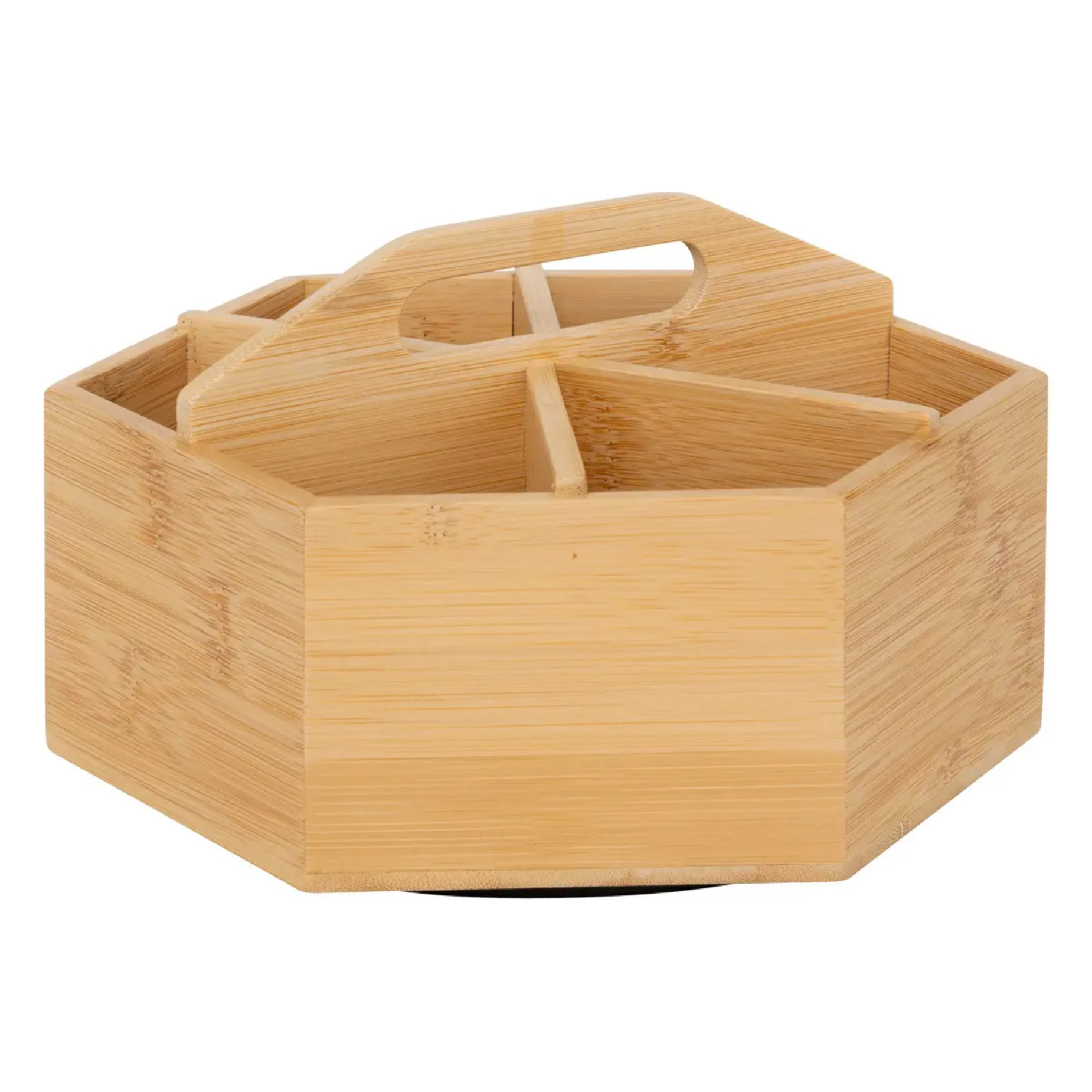 Organisateur à thé rotatif en bambou