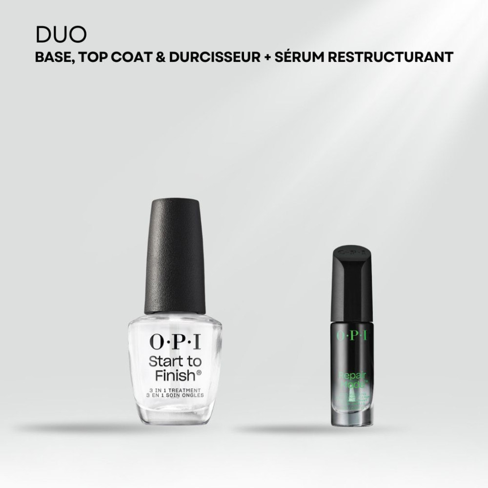 Repair Mode - Sérum Restructurant pour les Ongles fragiles et endommagés - 9ml Base Coat, Top Coat et Durcisseur - 15ml