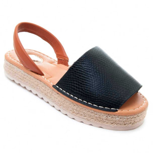 Sandalias de Plataforma - Negro - Altura: 4 cm