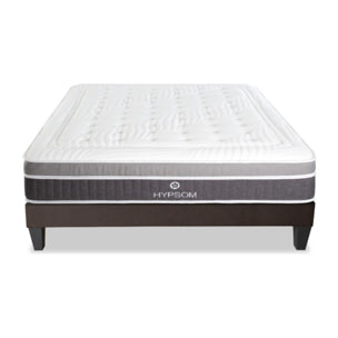 Ensemble Matelas Élégance & Sommier KIT15, 26 cm Mémoire de Forme, Tri-Lattes, Soutien Ferme