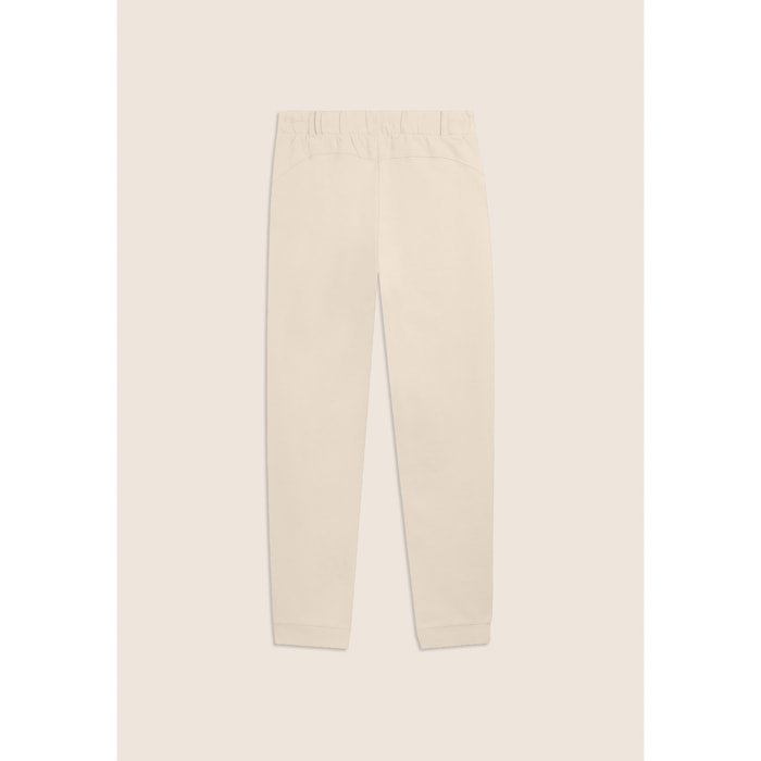 Pantaloni Sportivi in Jersey Pesante con Coulisse e Polsini