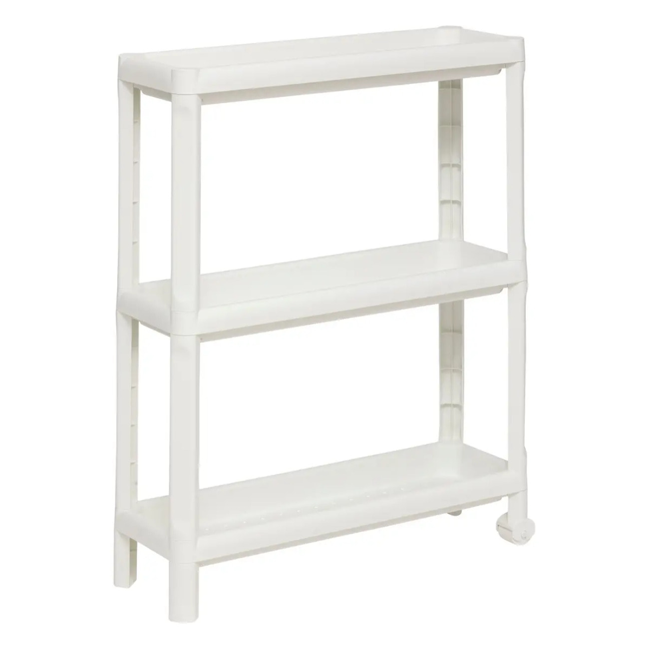 Desserte à roulettes 3 niveaux blanc H70,5cm