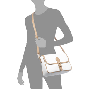 Barbianello bolso bandolera mujer. Piel auténtica Dollaro bitono.