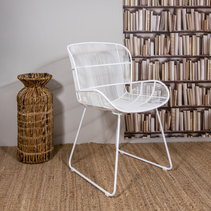 Fauteuil de table en polypropylène blanc CON DAO