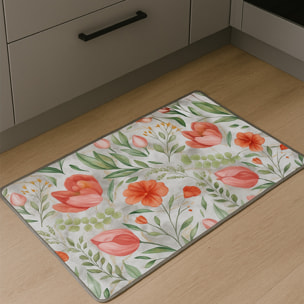 CASSESE HOME Passatoia/Tappeto Bordato in Poliestere con Retro Antiscivolo in PVC Made in Italy_Dec.65