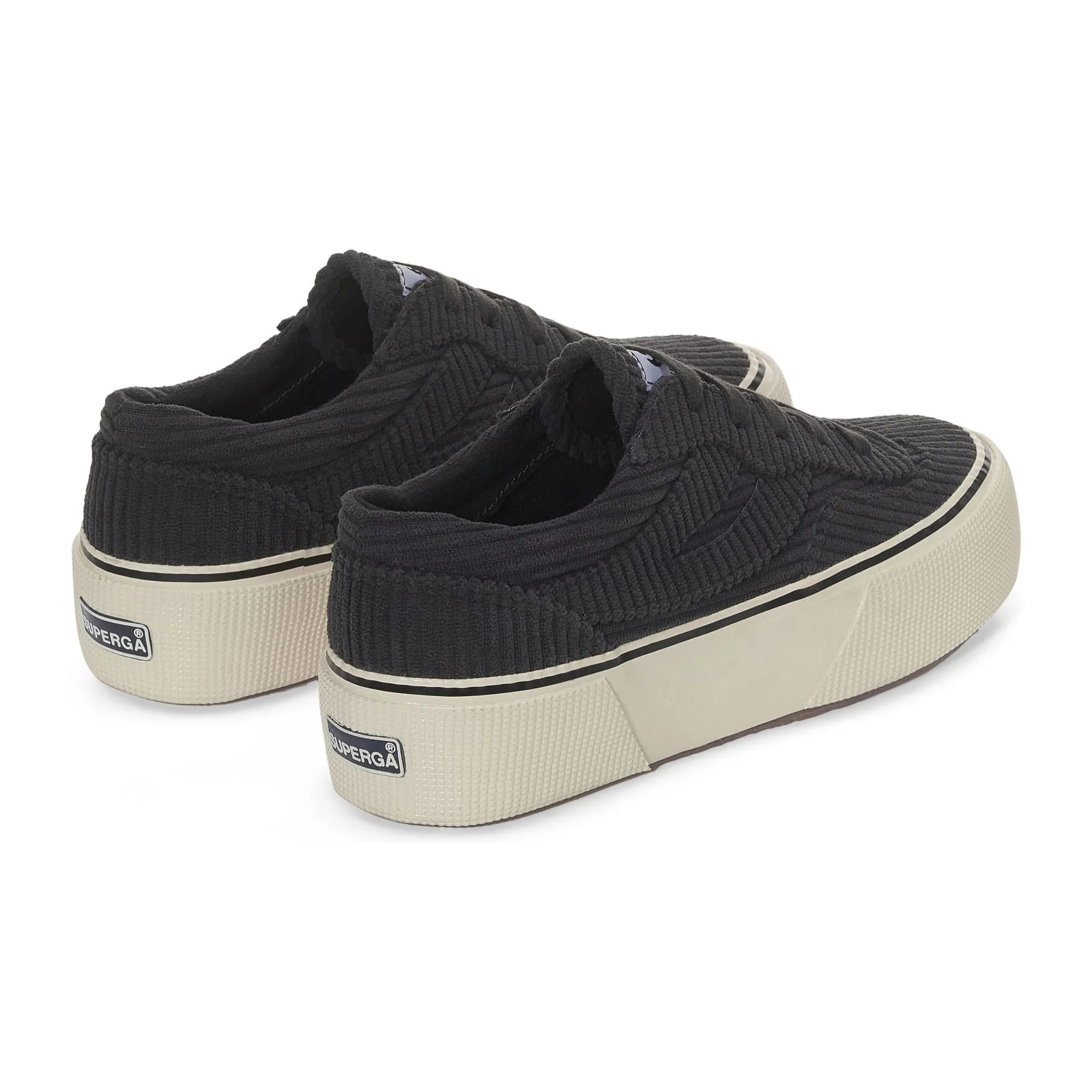 Superga - Sneakers Donna Nero - 3041 REVOLLEY PLATFORM CORDUROY