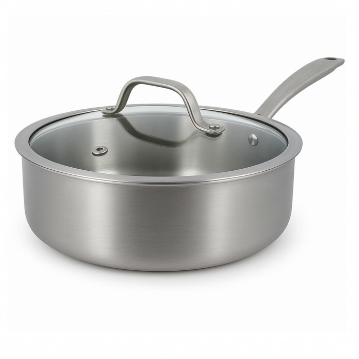 Sauteuse acier inoxydable 24cm - fait en France - tous feux TRIPLY